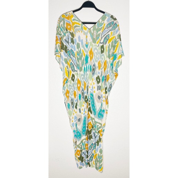 ZARA Women's Cat Eye Multicolor Metallic V Neck Kaftan Boho Blogger Favorite - Picture 9 of 14